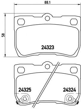 Задні дискові колодки P83073 BREMBO