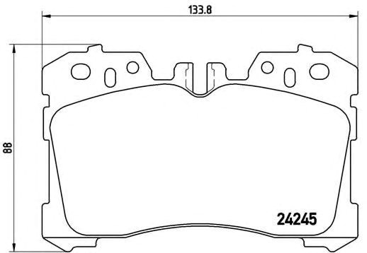 Колодки гальмівні передні, дискові P83075 BREMBO