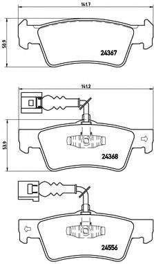 Задні дискові колодки P85068 BREMBO