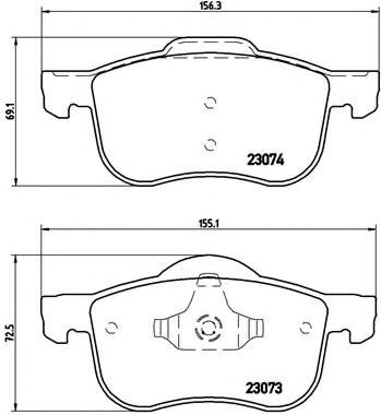 Гальмівні колодки P86016 BREMBO