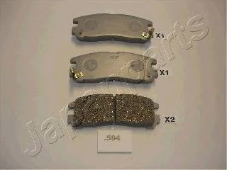 Колодки гальмові задні, дискові PP594AF JAPANPARTS