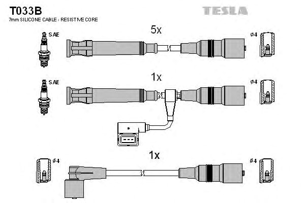 Комплект кабелiв запалювання T033B