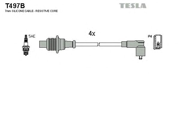 Комплект високовольтних проводів T497B