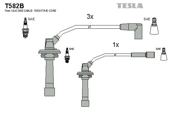 Дріт високовольтний T582B TESLA