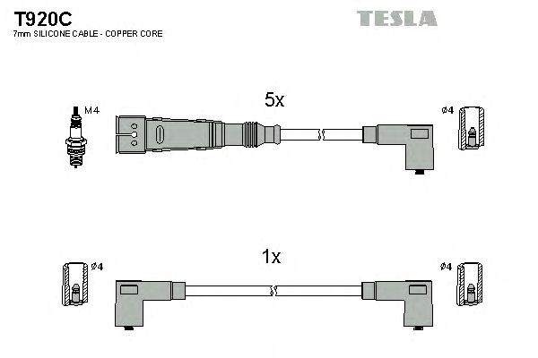 Комплект кабелiв запалювання T920C