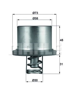 Блок термостата THD289 MAHLE