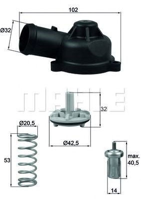 Термостат в зборі TI24483D MAHLE