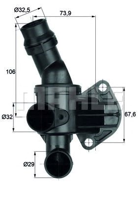 Кришка корпусу термостата TI687 MAHLE