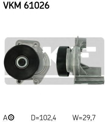 Натяжна планка поліклинового ременя VKM61026 SKF