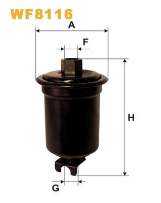 Bosch ,f0604 h=123mm фільтр паливний toyota mitsubishi [-] WF8116