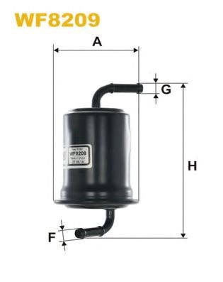 Bosch f0108 h=171mm фільтр паливний kia sephia 1,6i -97 mazda 323/626  89-00 WF8209