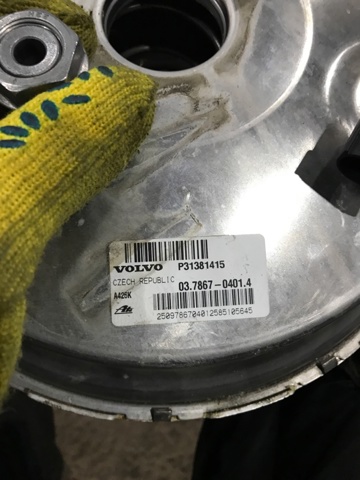 Вакуумний підсилювач гальм 31400307 VOLVO