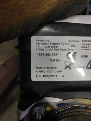 Установка подушки безпеки пасажира 95B880204 PORSCHE