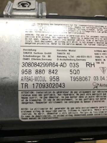 Подушка безпеки (AIRBAG) пасажирська, захисту колін 95B880842 PORSCHE