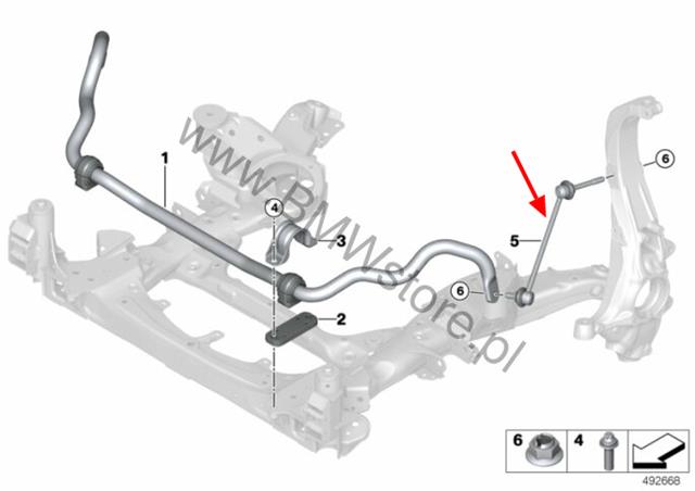Яйця на стабілізаторі передні 31356881807 BMW