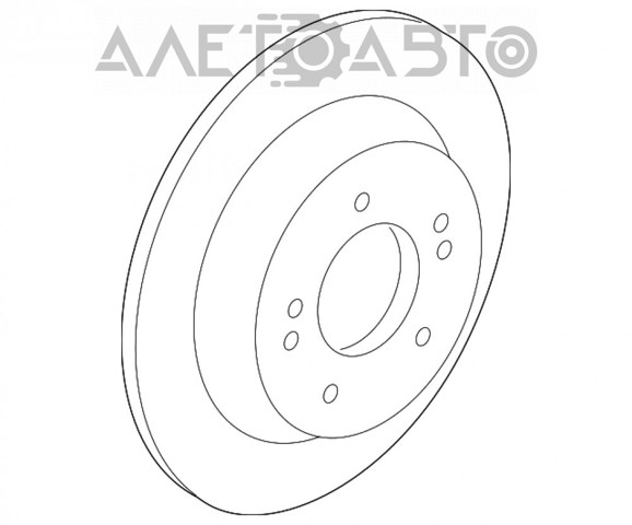 Гальмівний диск задній ceed 2 2012-2018 (универсал), діаметр 260 мм, товщина 9,8 мм, бу-235586 584113X300