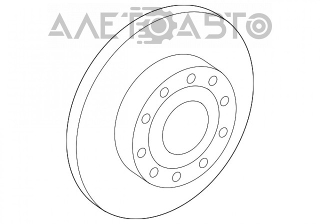 Гальмівний диск задній altea 05-15 (универсал), діаметр 253 мм, товщина 9.7 мм, бу-168133 5C0615601A
