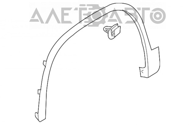 Розширювач (накладка) арки заднього крила правий(має незначні дефекти, див. фото) vw tiguan FP7114522