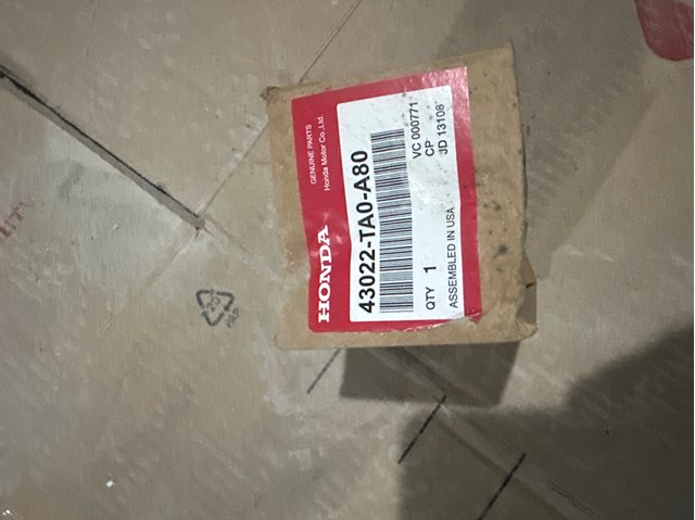 Комплект задніх колодок 43022TA0A80 HONDA