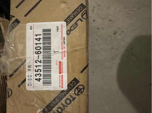 Диск переднього гальма 4351260141 TOYOTA