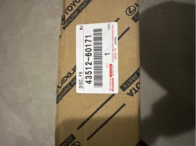 Диск гальмівний передній 4351260171 TOYOTA