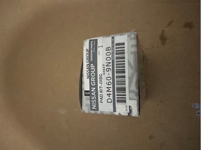 Колодки дискового тормоза, можливий самовивіз D4M609N00B