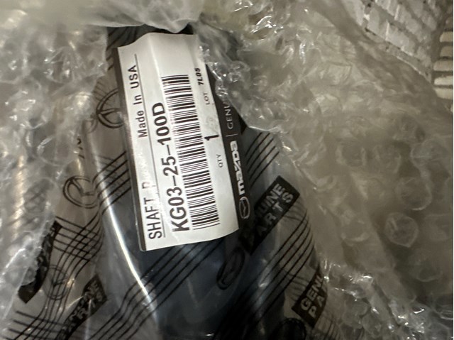 Вал карданний задній, у зборі KG0325100D MAZDA