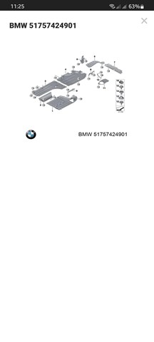 Захист днища, лівий 51757424901 BMW