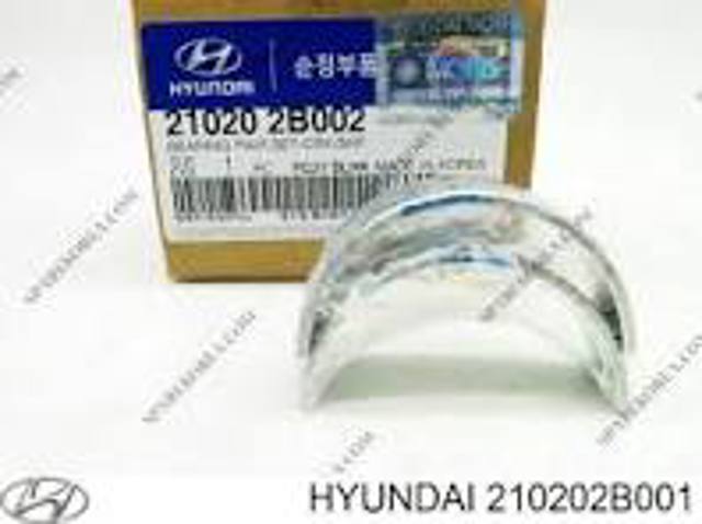 Вкладиші коленвала, корінні, комплект, стандарт (STD) 210202B000 HYUNDAI