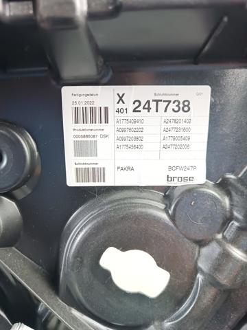 Склопідйомник передньої правої двері A1777205005 MERCEDES