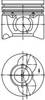 Поршень в комплекті на 1 циліндр, STD 40405600 KOLBENSCHMIDT