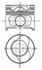 Поршень в комплекті на 1 циліндр, 2-й ремонт (+0,50) 8712340720 NURAL