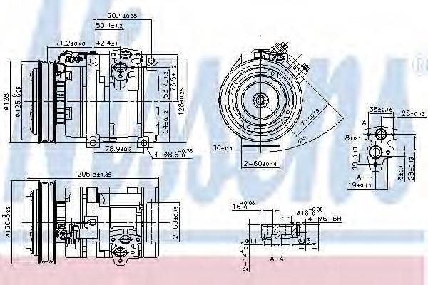 Компресор кондиціонера 890371 NISSENS