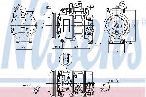 Компресор системи кондиціювання 89049 NISSENS