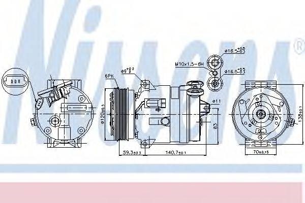 Компресор холодоагенту 89057 NISSENS