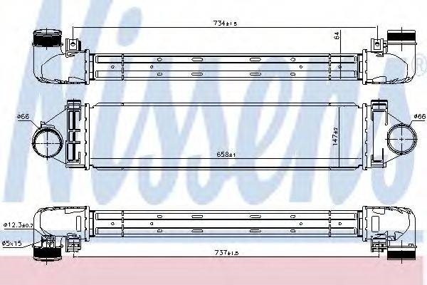 Охолоджувач наддувочного повітря 96349 NISSENS
