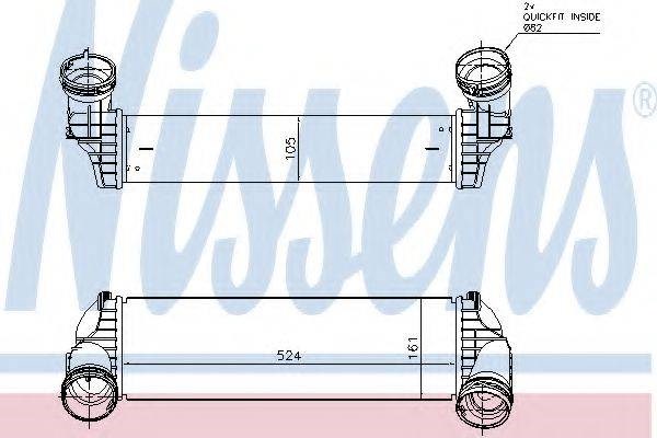 Охолоджувач наддувочного повітря 96364 NISSENS