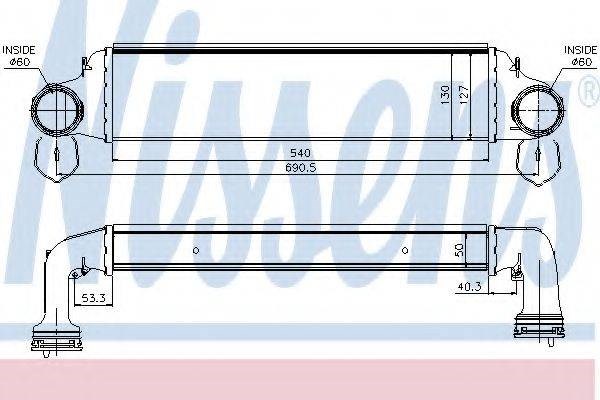 Радіатор інтеркулера 96723 NISSENS