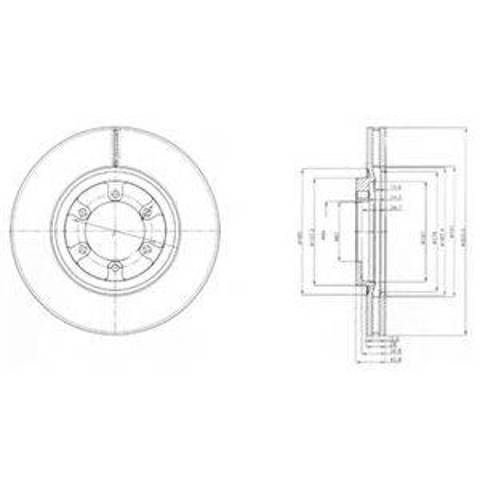 Гальмо дискове переднє BG4133 DELPHI