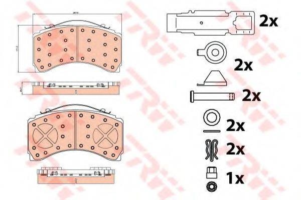 Колодки на гальмо задній дисковий GDB5110 TRW