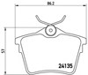 Комплект задніх колодок P61079 BREMBO
