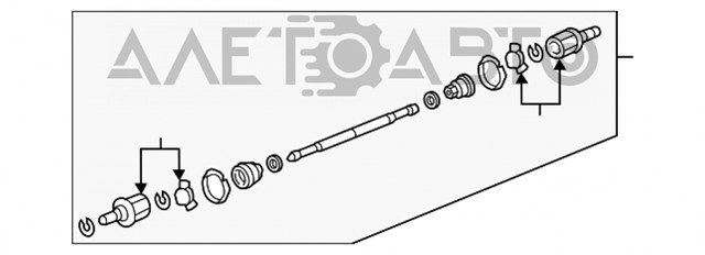 Купити 42310T0GA01 Honda Шарнір різних кутових швидкостей задній