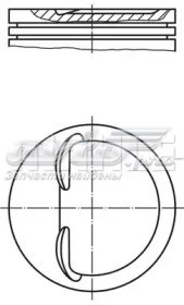 0100502 Mahle Original Поршень в комплекті на 1 циліндр, 3-й ремонт (+0,60)