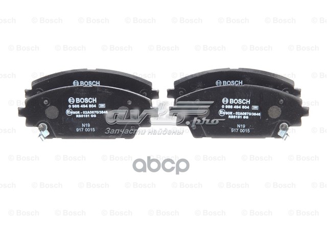 Передні тормозні колодки 986494804 Bosch