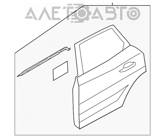 Двері задні, праві Ford EJ7Z7824630A ціна, від 513.00 USD