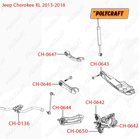 Купити CH0643 Polycraft Сайлентблок заднього нижнього важеля
