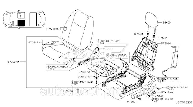  Nissan/Infiniti 873503NA0A ціна, від 87.98 USD