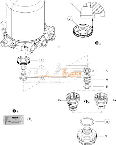 Купити 4324259222 Wabco Ремкомплект вологовідділювача (TRUCK)
