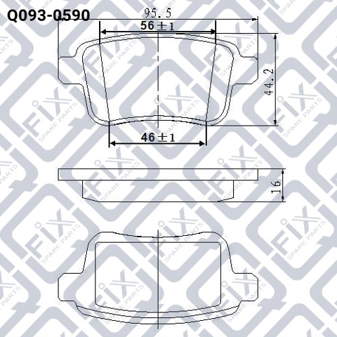 Задні дискові колодки Q-fix Q0930590