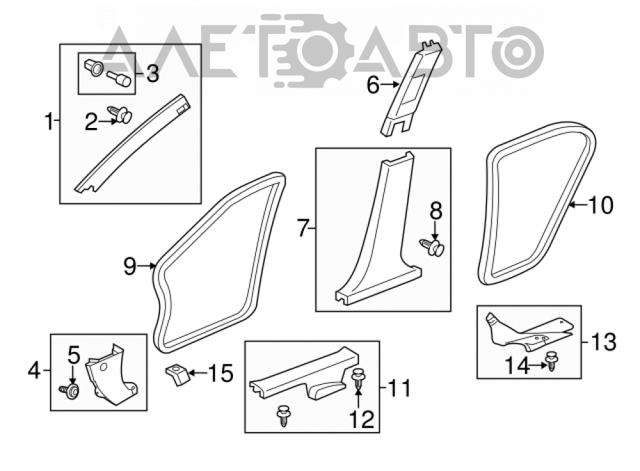  Honda 72815T2FA01 ціна, від 9.54 USD